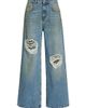 AREA Women's Embellished Fray Relaxed Jeans - 8