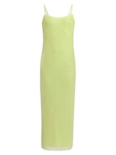 Area Women's Embellished Mesh Scoopneck Maxi Dress