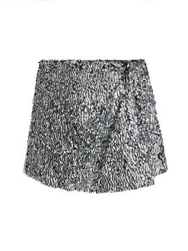 Area Women's Metallic Beaded Miniskirt