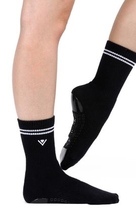 Arebesk Arebesk Stripe Gripper Cotton Blend Crew Socks