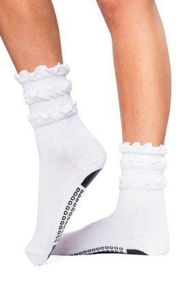Arebesk Arebesk Triple Ruffle Gripper Crew Socks