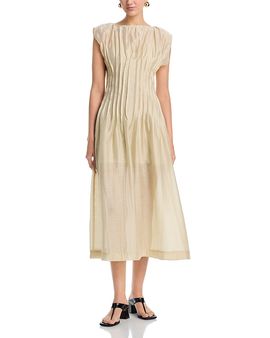 A.ren a. ren Belen Pintuck Midi Dress