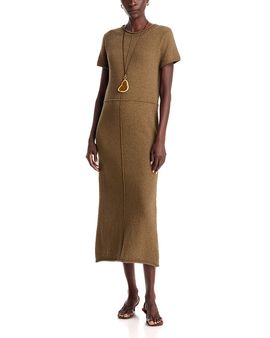 A.ren a. ren Blythe Cotton Blend Short Sleeve Midi Dress