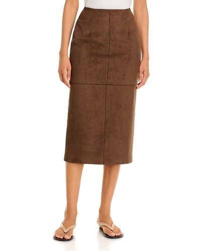 A.ren a. ren Clove Seamed Midi Skirt