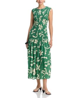 A.ren a. ren Leilani Smocked Maxi Dress