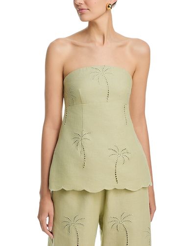 A.ren a. ren Ramona Strapless Eyelet Top