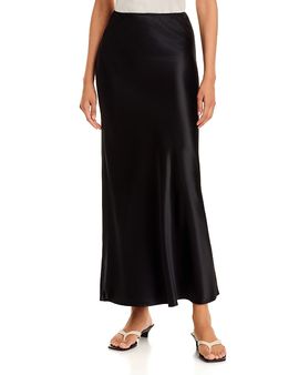 A.ren a. ren Tara Satin Midi Skirt