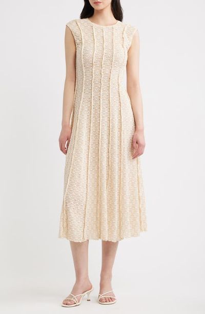 A.REN A.REN Arete Floral Exposed Seam Midi Dress