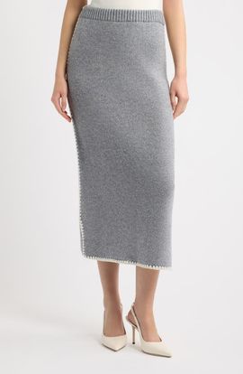 A.REN A.REN Chantal Whipstitch Midi Skirt