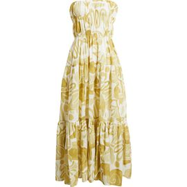 A.REN A.REN Irisa Strapless Tiered Cotton Maxi Dress