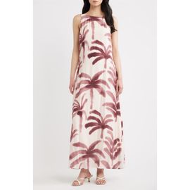 A.REN A.REN Isle Palm Tree Print Sleeveless Dress