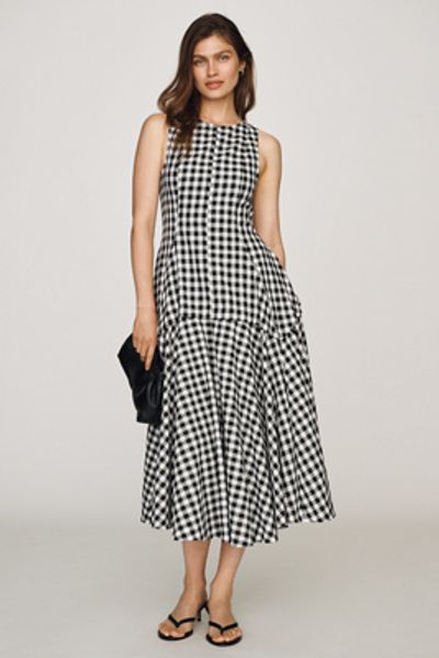 a.ren Maelle Drop-Waist Midi Dress