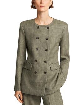 Argent Argent Double Breasted Crewneck Blazer