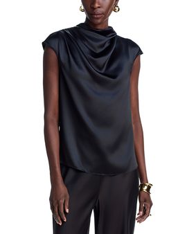 Argent Argent Ruched Silk Blouse