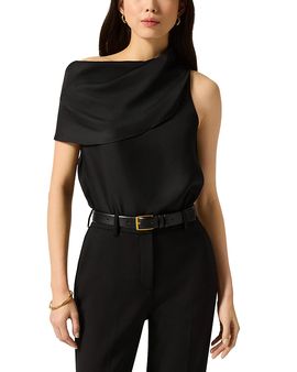 Argent Argent Silk Funnel Neck Top