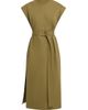 Argent Women's Belted Cap-Sleeve Cotton Twill Midi-Dress - 1