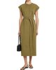 Argent Women's Belted Cap-Sleeve Cotton Twill Midi-Dress - 2