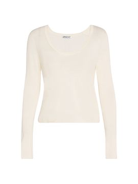 Argent Women's Merino Wool & Silk Pointelle Top