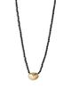 Argento Vivo Argento Vivo 14K Gold Plated Sterling Silver & Onyx Molten Bead Necklace, 14 - 3