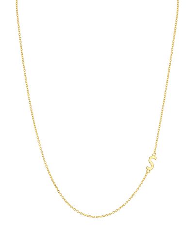 Argento Vivo Argento Vivo Asymmetrical Initial Necklace in 18K Gold-Plated Sterling Silver, 16