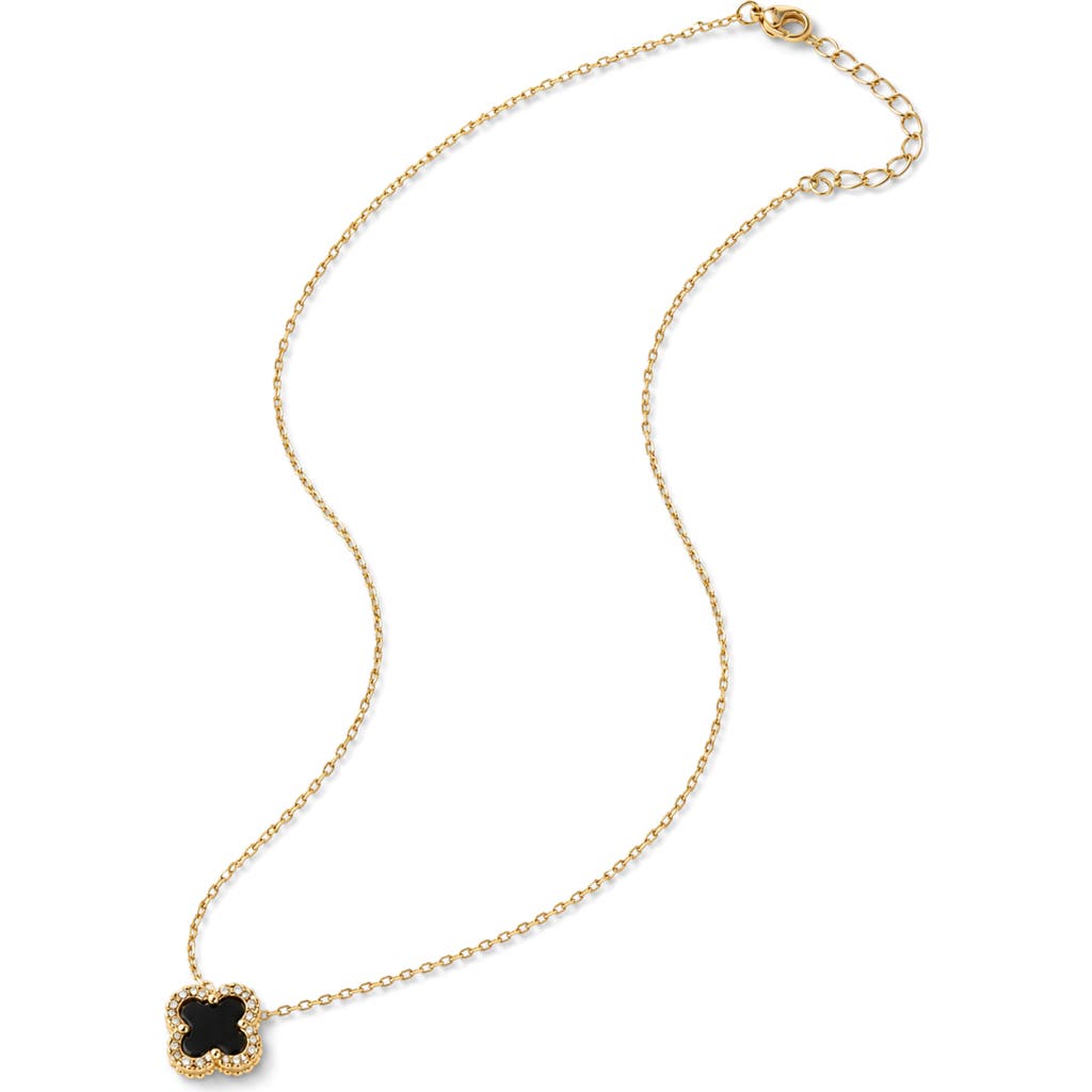 ARGENTO VIVO ARGENTO VIVO Black Onyx Clover Pendant Necklace