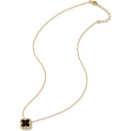 ARGENTO VIVO ARGENTO VIVO Black Onyx Clover Pendant Necklace