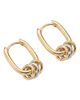 ARGENTO VIVO ARGENTO VIVO Chloe Two-Tone Oval Huggie Hoop Earrings - 1