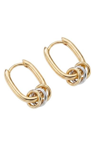 ARGENTO VIVO ARGENTO VIVO Chloe Two-Tone Oval Huggie Hoop Earrings