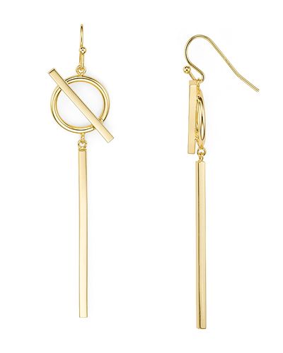 Argento Vivo Argento Vivo Circle and Bar Drop Earrings