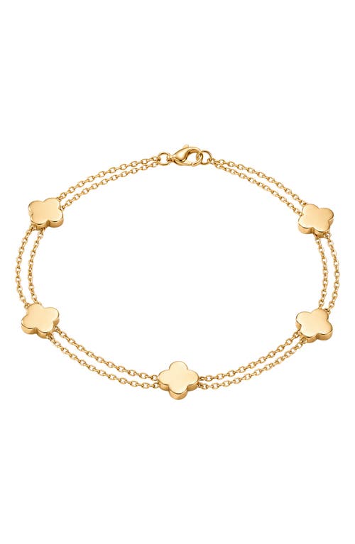 ARGENTO VIVO ARGENTO VIVO Clover Layered Anklet