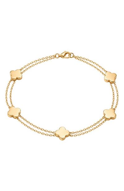 ARGENTO VIVO ARGENTO VIVO Clover Layered Anklet