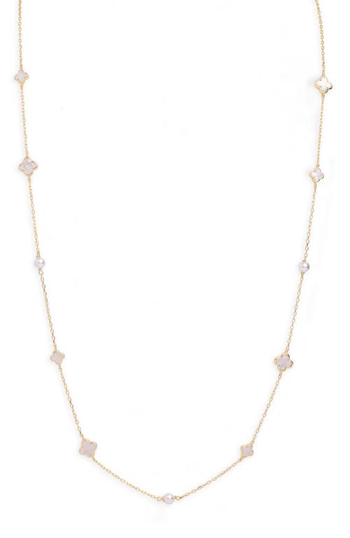 ARGENTO VIVO ARGENTO VIVO Clover Mother of Pearl & Pearl Necklace