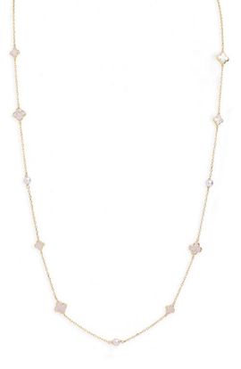 ARGENTO VIVO ARGENTO VIVO Clover Mother of Pearl & Pearl Necklace