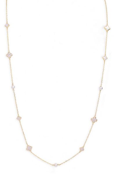 ARGENTO VIVO ARGENTO VIVO Clover Mother of Pearl & Pearl Necklace