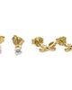 ARGENTO VIVO ARGENTO VIVO Crisscross Huggie & Cubic Zirconia Stud Earring Set - 1