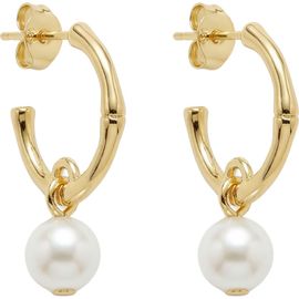 ARGENTO VIVO ARGENTO VIVO Faux Pearl Drop Hoop Earrings