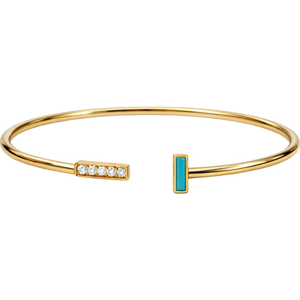 ARGENTO VIVO ARGENTO VIVO Faux Turquoise Open Cuff Bracelet