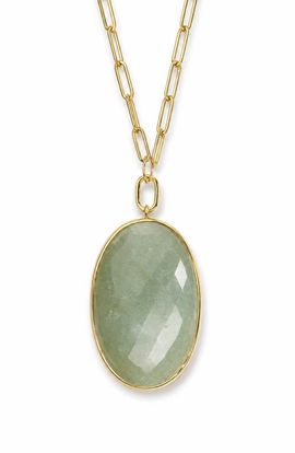 ARGENTO VIVO ARGENTO VIVO Green Aventurine Pendant Necklace