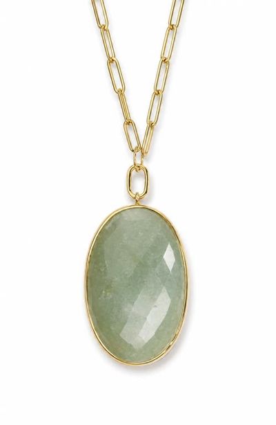 ARGENTO VIVO ARGENTO VIVO Green Aventurine Pendant Necklace