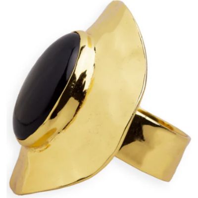 ARGENTO VIVO ARGENTO VIVO Hammered Cabochon Ring