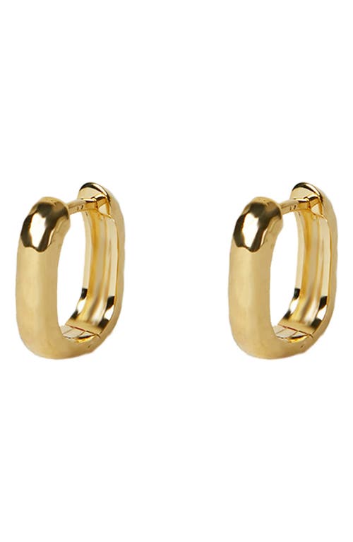 ARGENTO VIVO ARGENTO VIVO Hammered U-Shape Huggie Hoop Earrings