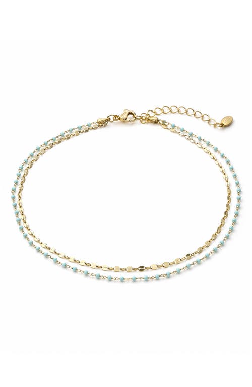 ARGENTO VIVO ARGENTO VIVO Layered Beaded Anklet