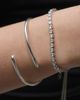 ARGENTO VIVO ARGENTO VIVO Memory Wire & Adjustable Tennis Bracelet Set - 4
