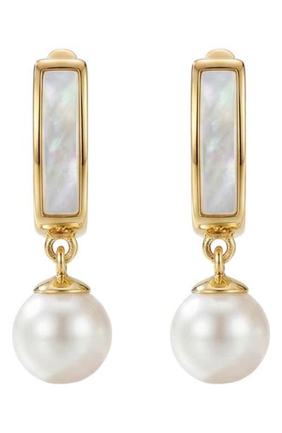 ARGENTO VIVO ARGENTO VIVO Mother-of-Pearl & Cultured Pearl Drop Earrings