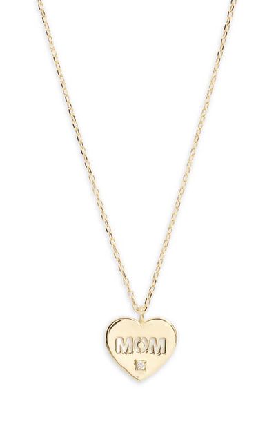 ARGENTO VIVO ARGENTO VIVO Mother-of-Pearl 'Mom' Pendant Necklace