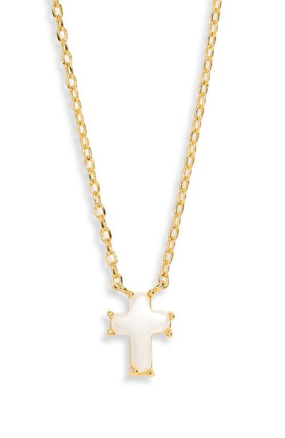 ARGENTO VIVO ARGENTO VIVO Patsy Pearl Cross Necklace