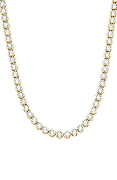 ARGENTO VIVO ARGENTO VIVO Round Cubic Zirconia Bezel Tennis Necklace