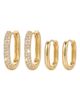 ARGENTO VIVO ARGENTO VIVO Set of 2 Oblong Pavé Hoop Earrings - 1