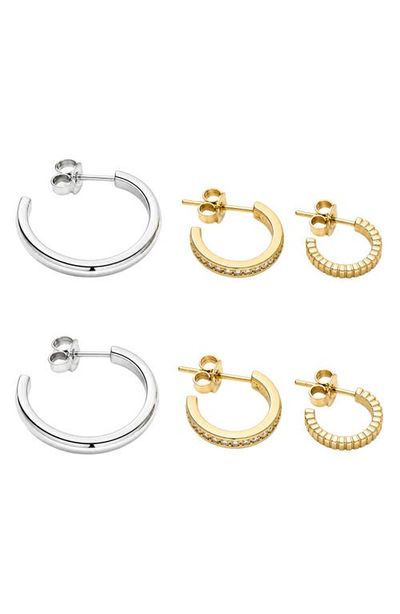 ARGENTO VIVO ARGENTO VIVO Set of 3 Huggie Hoop Earrings