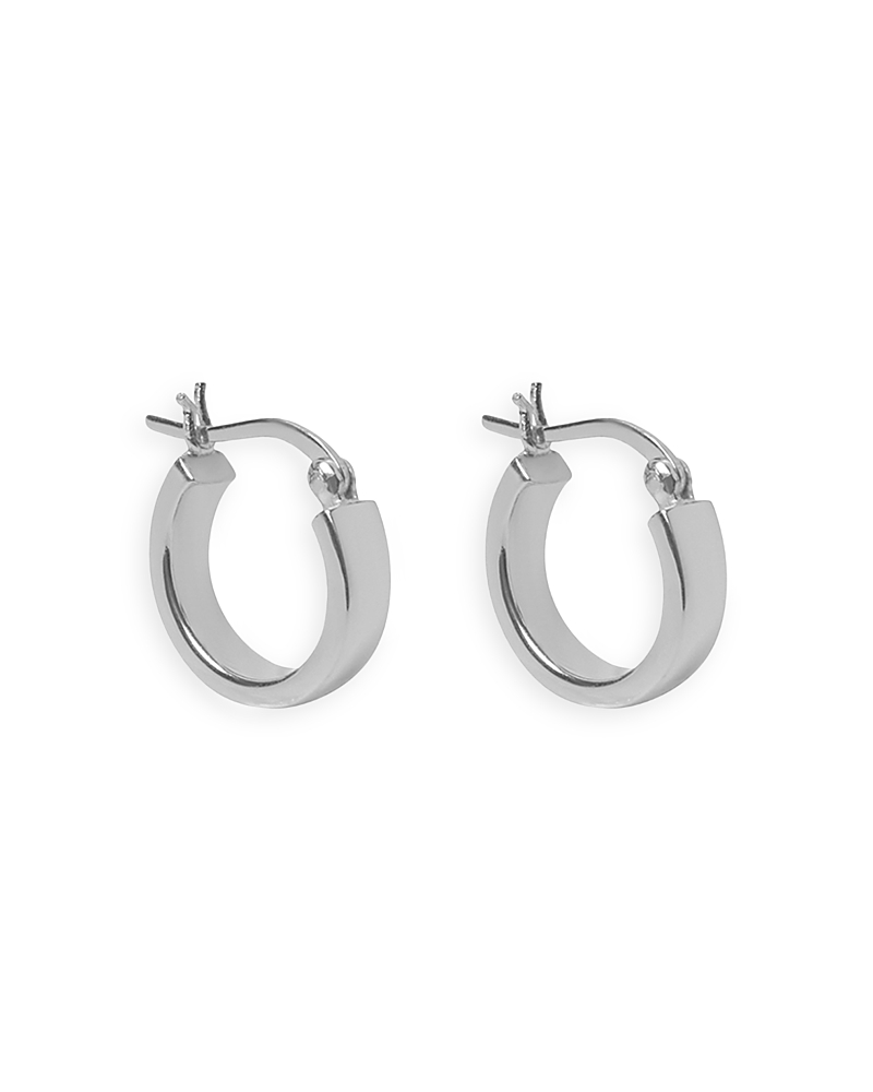 Argento Vivo Argento Vivo Squared Thick Huggie Hoop Earrings in Sterling Silver